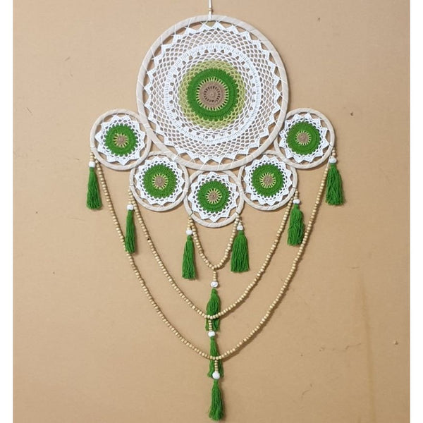 Multi 6 Dreamcatcher with Tassels Green Dream Catchers at World Of Decor NZ