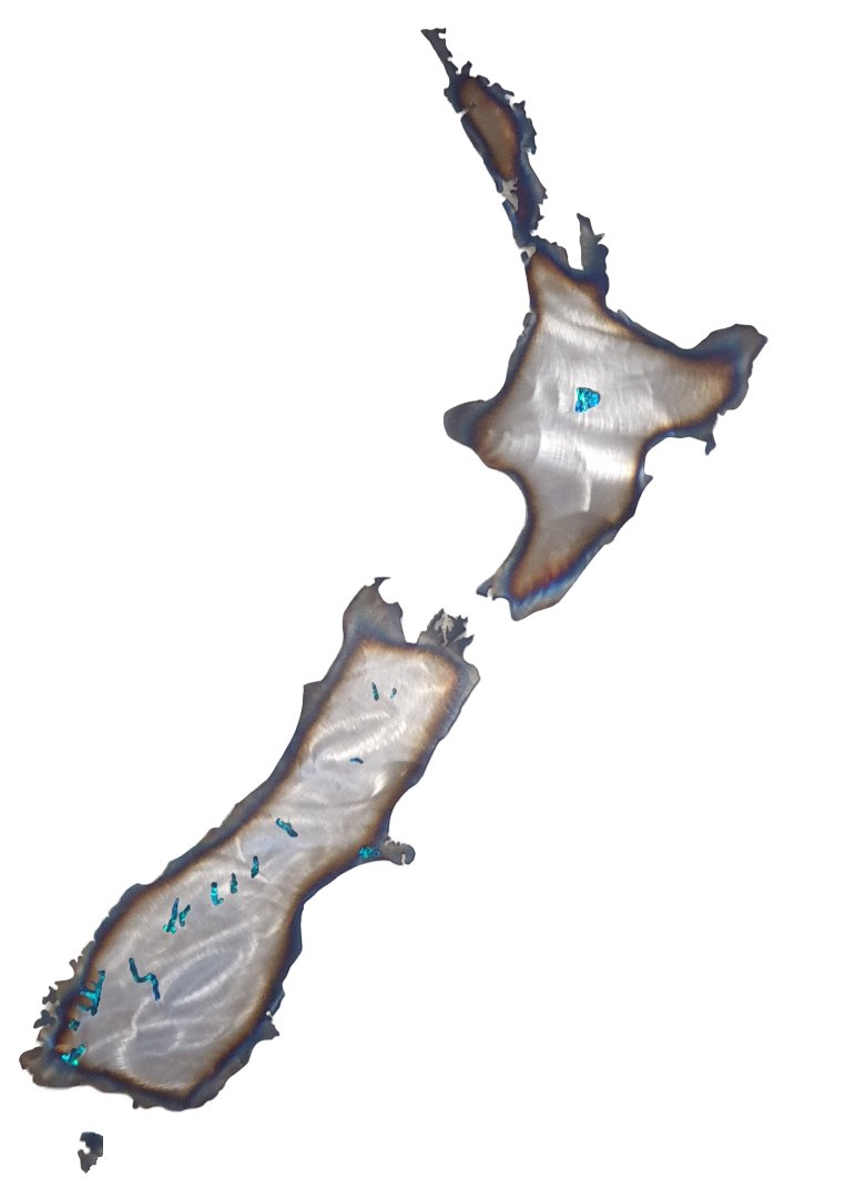 N Z MAP - Edge WALLHANGING at World Of Decor NZ