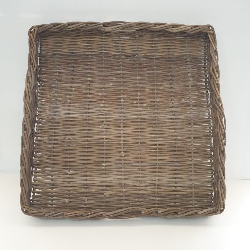 Ottoman Square Cane Trays Grey Color-Small at World Of Decor NZ
