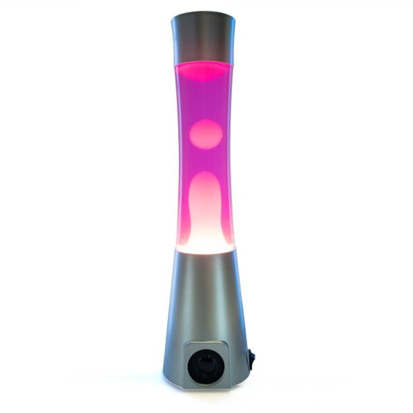 Silver/Pink/White Motion Lava Lamp Bluetooth Speaker at World Of Decor NZ