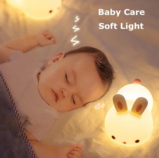 Soft Touch Silicone LED Lovely Bunny LAMP at World Of Decor NZ