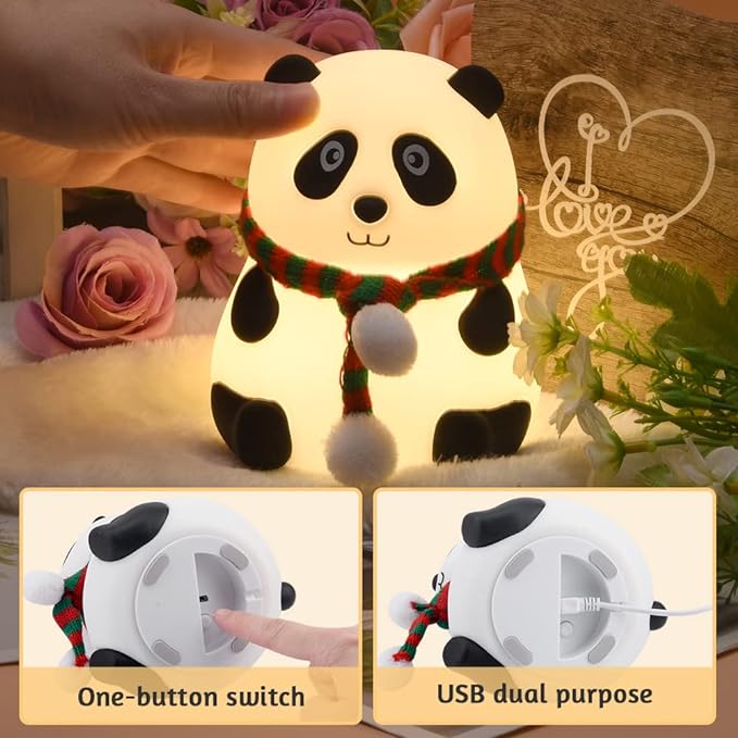 Soft Touch Silicone LED Panda LAMP at World Of Decor NZ