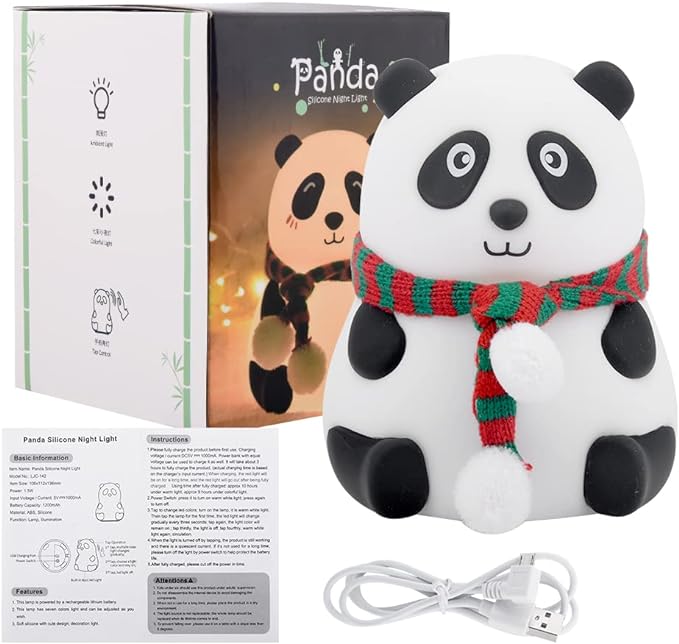 Soft Touch Silicone LED Panda LAMP at World Of Decor NZ