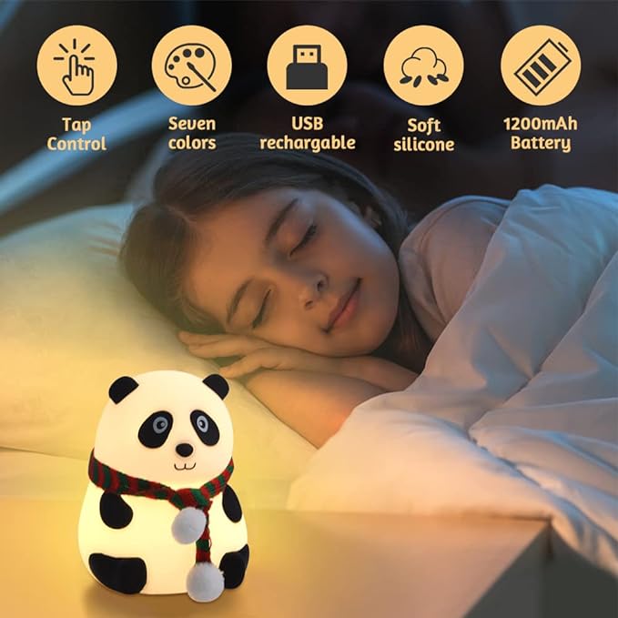 Soft Touch Silicone LED Panda LAMP at World Of Decor NZ