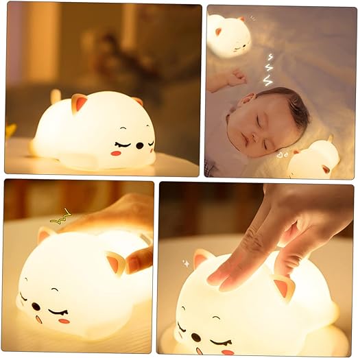 Soft Touch Silicone LED Cat LAMP at World Of Decor NZ