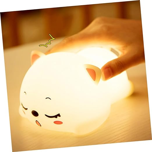 Soft Touch Silicone LED Snoring Cat at World Of Decor NZ