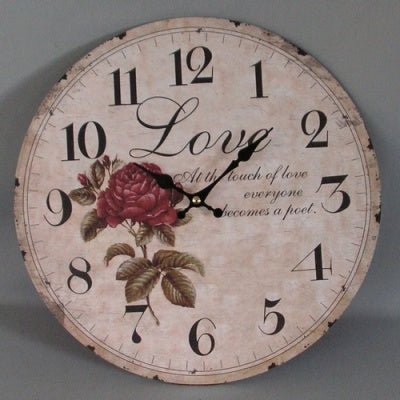 Wall Clock - Love CLOCK at World Of Decor NZ