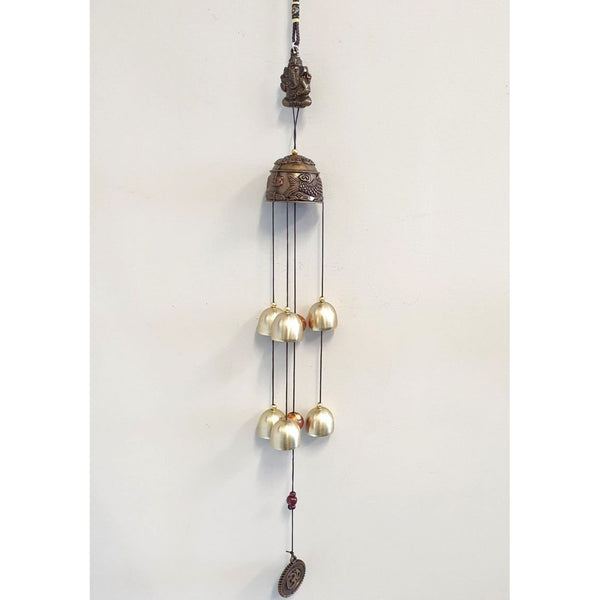 Wind Chime - Ganesha W OM 6 Bells Windchimes & Outdoors at World Of Decor NZ