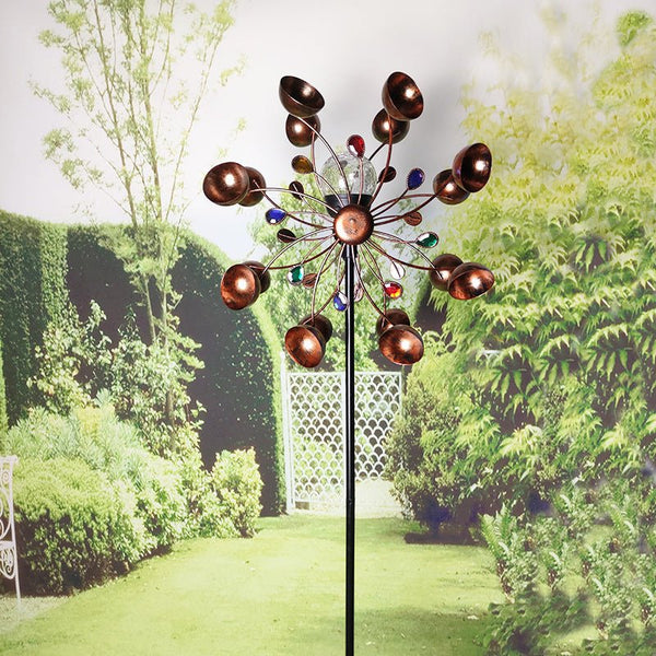 Wind Spinner Solar Light - Multi Jewel GARDEN & OUTDOOR at World Of Decor NZ