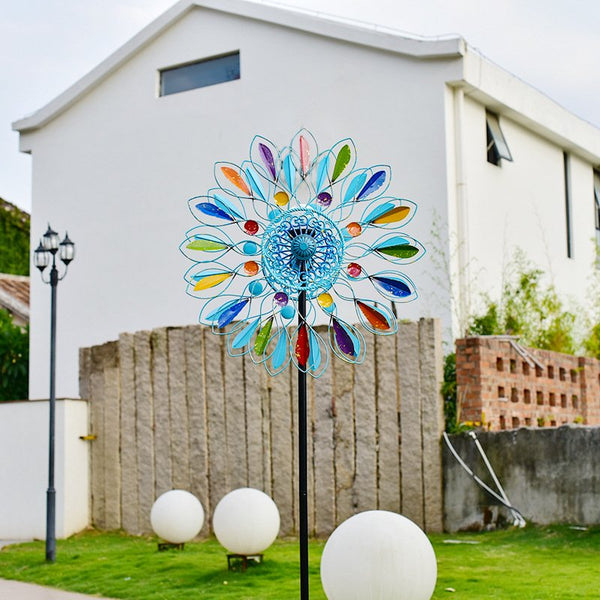 Wind Spinner Solar Light - Multi Leaf GARDEN & OUTDOOR at World Of Decor NZ