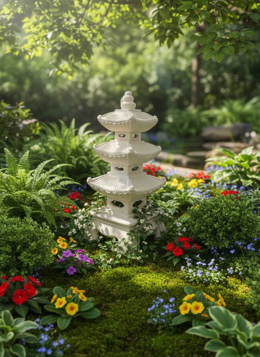 3 Tier Oriental Garden Lamp 125cm GARDEN & OUTDOOR at World Of Decor NZ