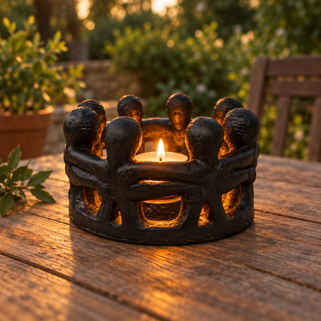 Circle of 8 Friends Candle Holder - Black Candle,Tealight & Incense Holders at World Of Decor NZ