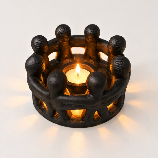 Circle of 8 Friends Candle Holder - Black Candle,Tealight & Incense Holders at World Of Decor NZ