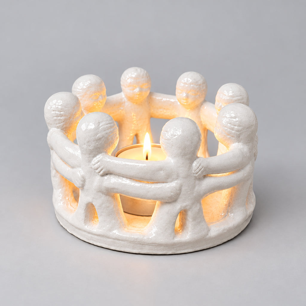 Circle of 8 Friends Candle Holder - White Candle,Tealight & Incense Holders at World Of Decor NZ