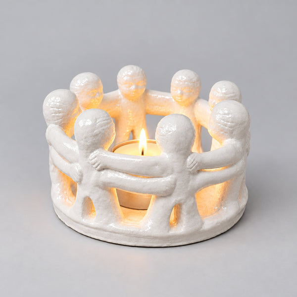 Circle of 8 Friends Candle Holder - White Candle,Tealight & Incense Holders at World Of Decor NZ