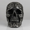 Skull Celtic-Siver/black Poly Resin Figurines & Animals at World Of Decor NZ