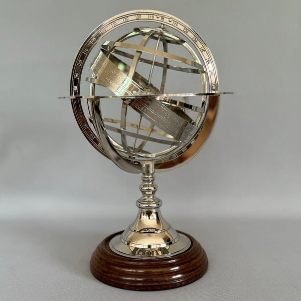 Aluminium Armillary 28cm SCULPTURE/ORNAMENT & ANIMAL at World Of Decor NZ