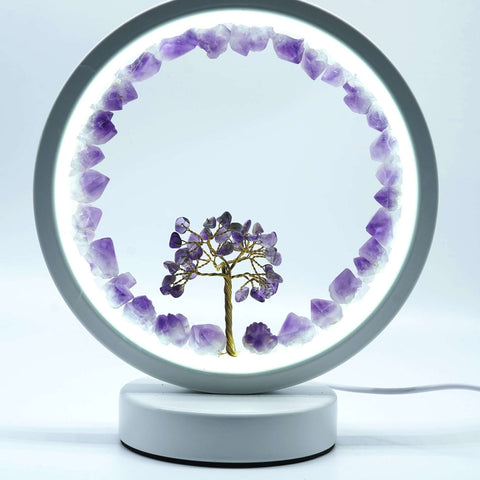 Amethyst LED USB Lamp with Gemstone Tree at World Of Decor NZ