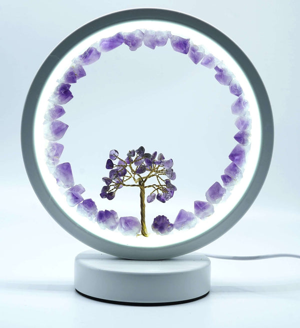 Amethyst LED USB Lamp with Gemstone Tree CRYSTAL at World Of Decor NZ