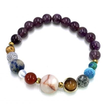 Amethyst Solar System Bracelet CRYSTAL at World Of Decor NZ