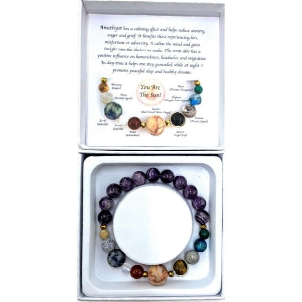 Amethyst Solar System Bracelet CRYSTAL at World Of Decor NZ