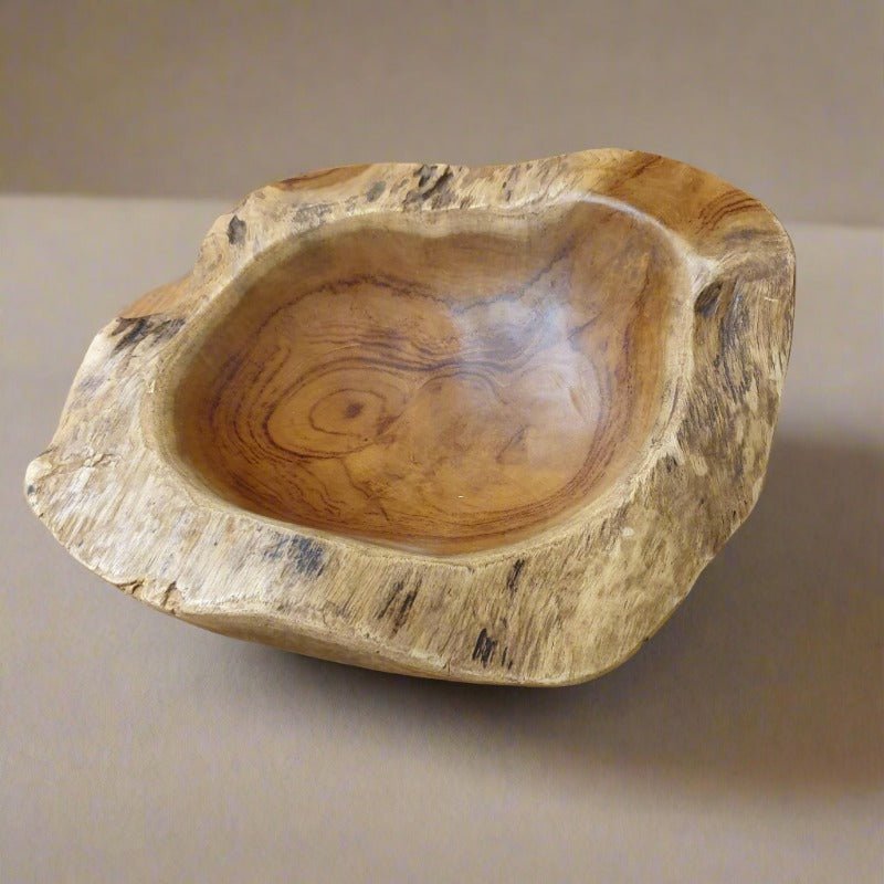 Arosi Teak Rustic Bowl 35cm Home Accessories at World Of Decor NZ