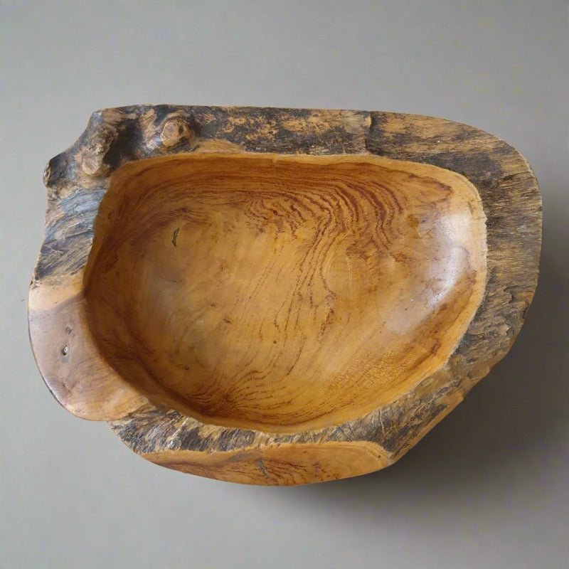 Arosi Teak Rustic Bowl 40cm at World Of Decor NZ