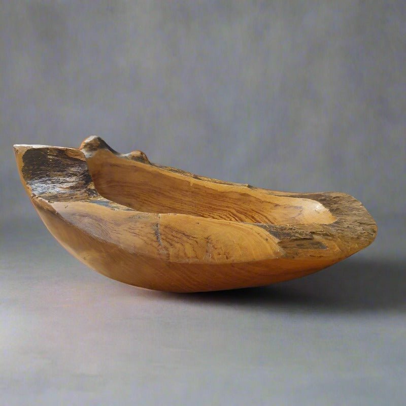 Arosi Teak Rustic Bowl 40cm at World Of Decor NZ