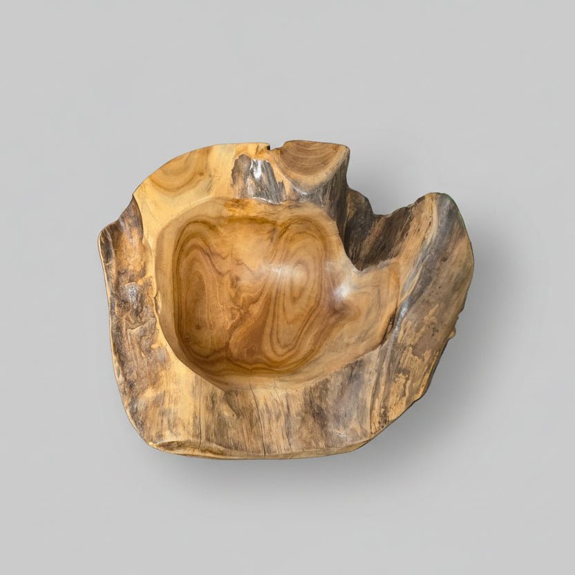 Arosi Teak Rustic Wooden Bowl - A Home Accessories at World Of Decor NZ