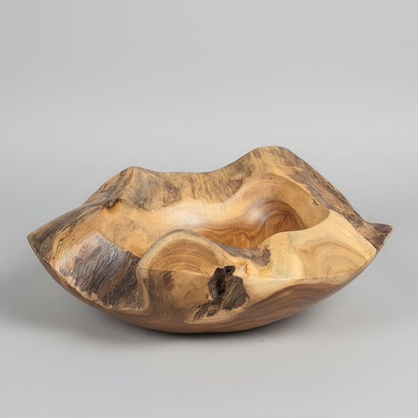 Arosi Teak Rustic Wooden Bowl - A Home Accessories at World Of Decor NZ