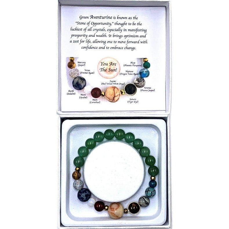 Aventurine Solar System Bracelet CRYSTAL at World Of Decor NZ
