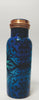 Ayurveda Copper Blue Patterned Bottle 750 ml CRYSTAL BOTTLE at World Of Decor NZ