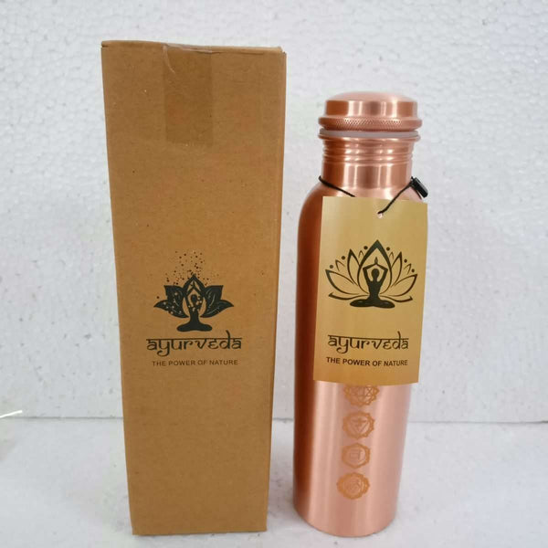 Ayurveda Copper Water Bottle 950ML CRYSTAL BOTTLE at World Of Decor NZ