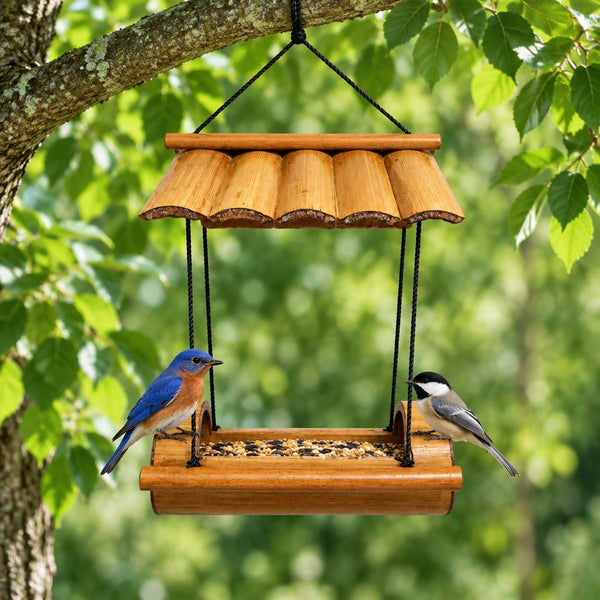 Bamboo House Bird Feeder Windchimes & Outdoors at World Of Decor NZ