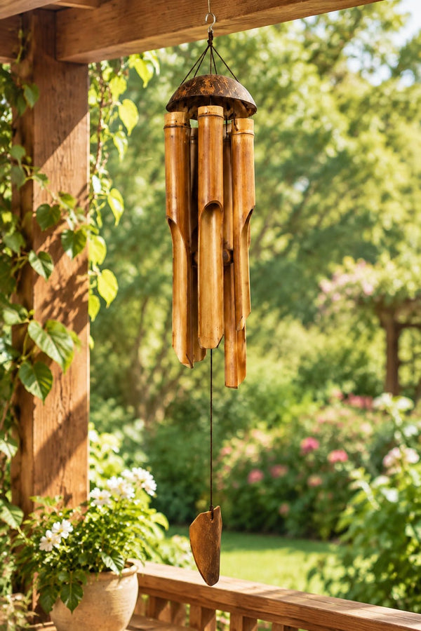 Bamboo Wind Chimes 40cm Windchimes & Outdoors at World Of Decor NZ