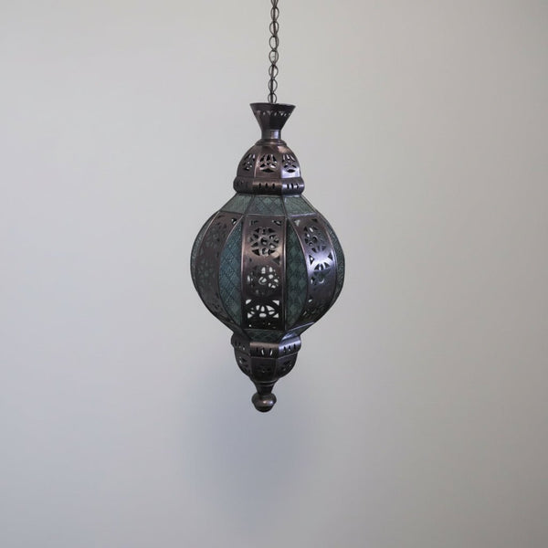 Bell Round Morrocan Lamp Antq Frosted 50cm MORROCCAN LAMP at World Of Decor NZ