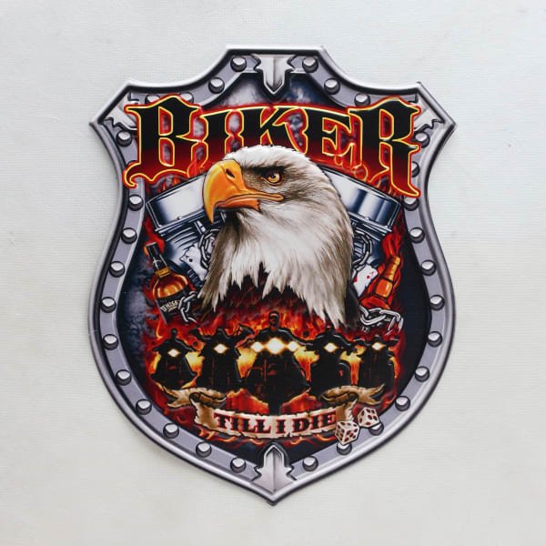 Biker Sign - Eagle WALLHANGING at World Of Decor NZ