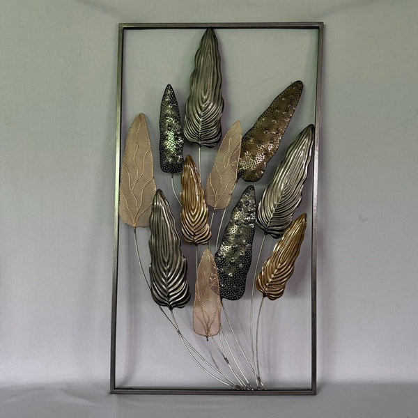 Black And Brown Leaves Wall Art 51x89cm Wall Art, Affirmations & Hangings at World Of Decor NZ