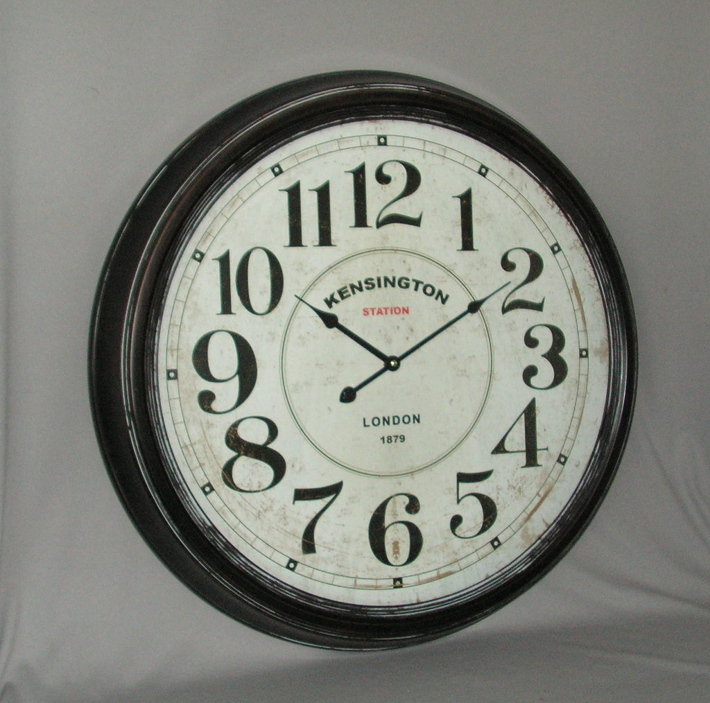 Black Kensington Clock 62cm CLOCK at World Of Decor NZ
