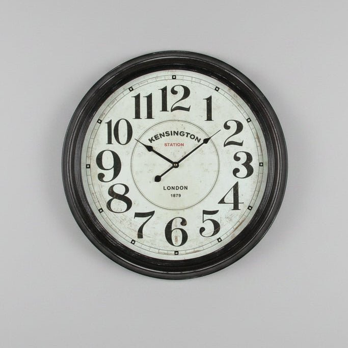 Black Kensington Clock 62cm CLOCK at World Of Decor NZ