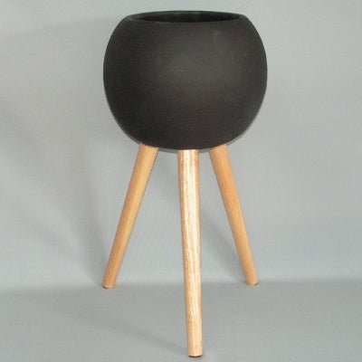 Black Terracotta Planter 35x72cm Pot Plant Hangers & Holders at World Of Decor NZ