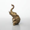 Brass Elephant Trunk Up 12cm-Silver SCULPTURE/ORNAMENT & ANIMAL at World Of Decor NZ