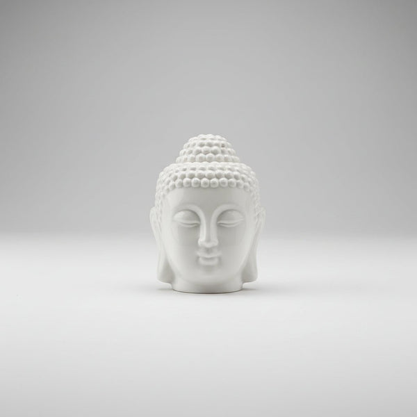 Buddha Head Oil Burner - White INCENSE at World Of Decor NZ