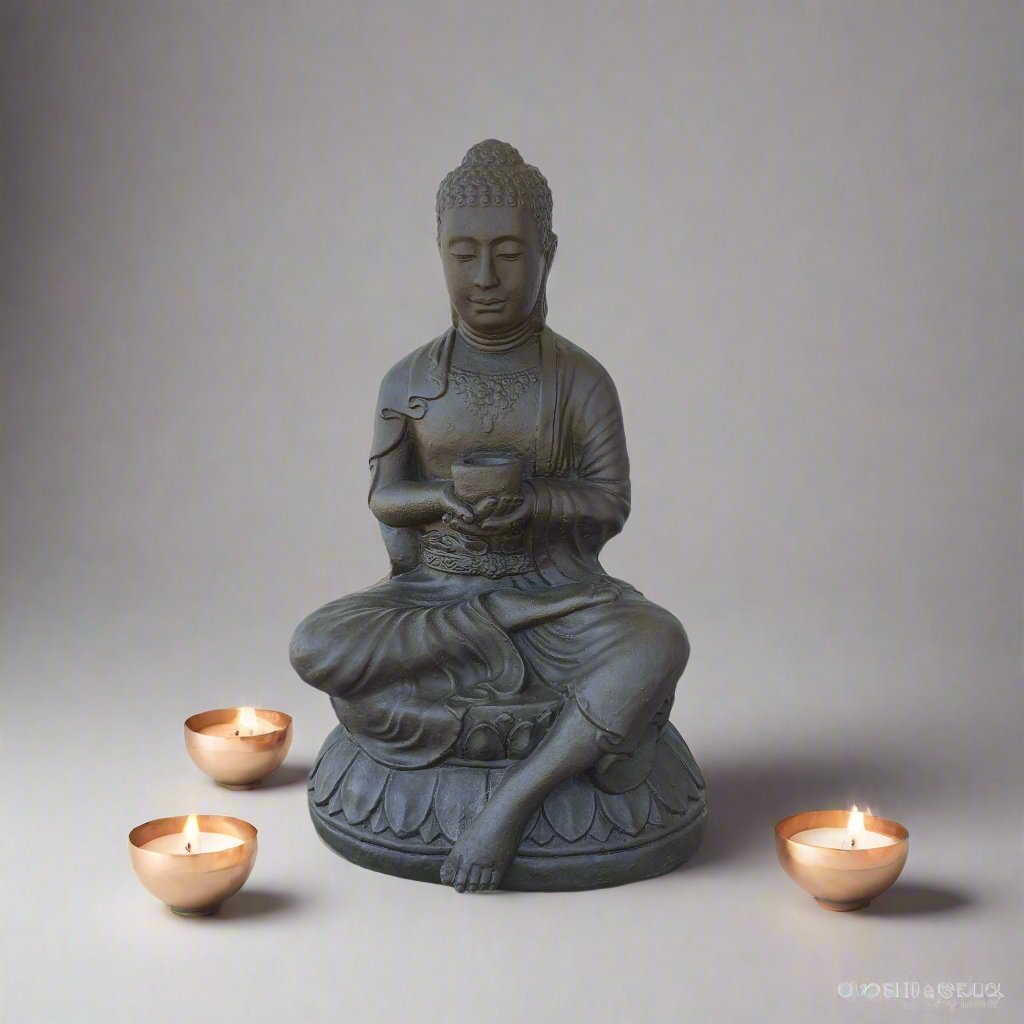 Buddha Sitting on Lotus Holding Bowl BUDDHA at World Of Decor NZ