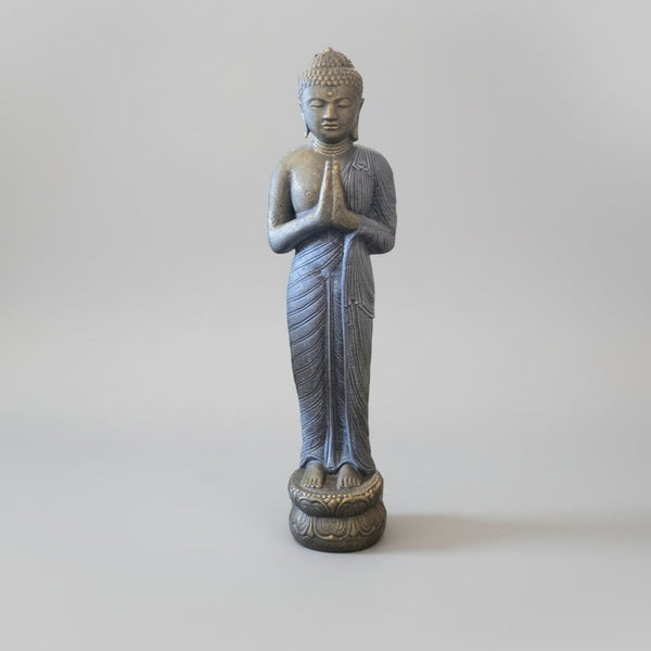 Buddha Standing Greeting 1.5M - Antique BUDDHA at World Of Decor NZ