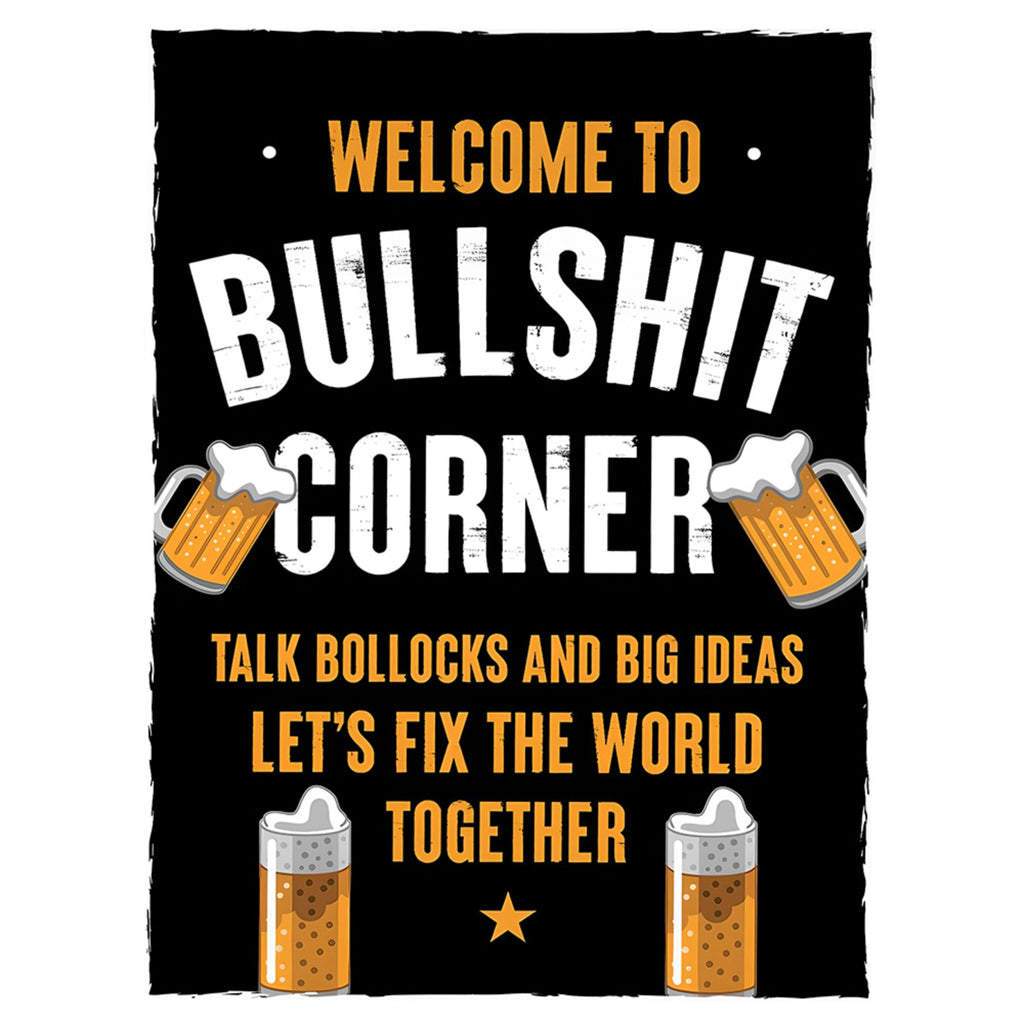 Bull* Corner Sign Wall Art, Affirmations & Hangings at World Of Decor NZ