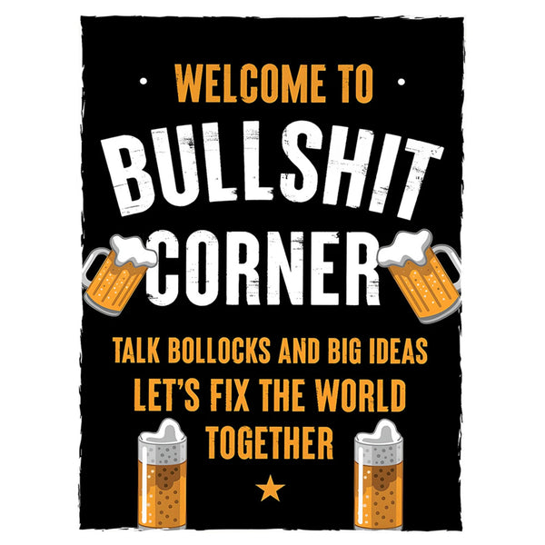 Bull* Corner Sign Wall Art, Affirmations & Hangings at World Of Decor NZ
