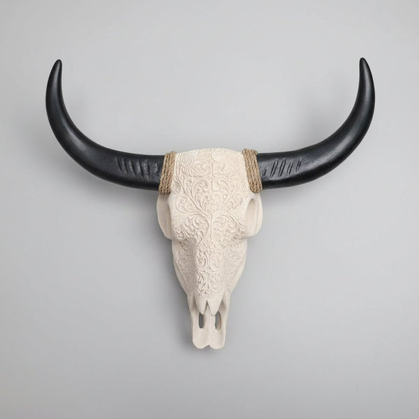 Bulls Skull Flower - Natural Wall Art, Affirmations & Hangings at World Of Decor NZ