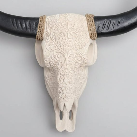 Bulls Skull Flower - Natural Wall Art, Affirmations & Hangings at World Of Decor NZ