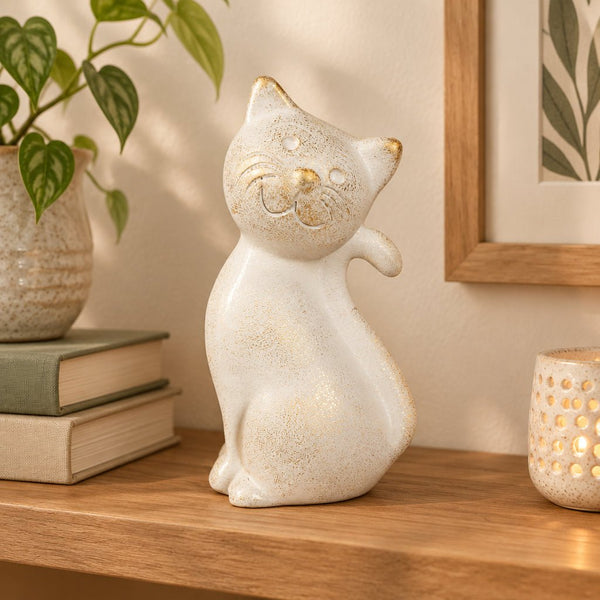Cat Tail Up Poly Resin Figurines & Animals at World Of Decor NZ